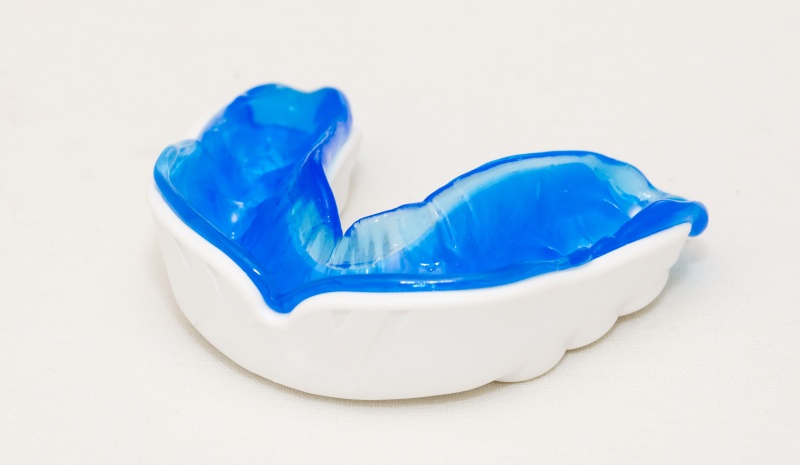 blue molded sport gum mouth guard